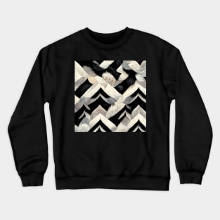 Furry grey and white pattern Crewneck Sweatshirt